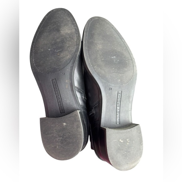 Audrey Brooke Black Leather Knee High Riding Boots 7M Equestrian Minimalist - Picture 6 of 10